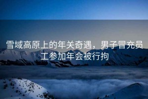 雪域高原上的年关奇遇，男子冒充员工参加年会被行拘