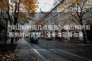 “保山柳树街几点服务”保山柳树街服务时间调整，全新体验等你来