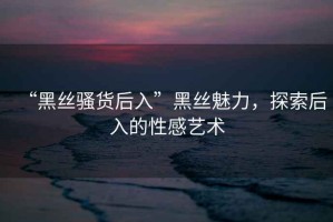 “黑丝骚货后入”黑丝魅力，探索后入的性感艺术