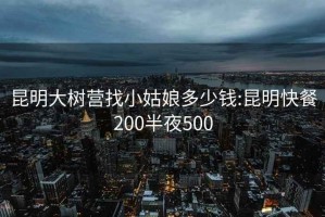 昆明大树营找小姑娘多少钱:昆明快餐200半夜500