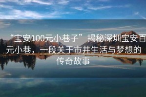 “宝安100元小巷子”揭秘深圳宝安百元小巷，一段关于市井生活与梦想的传奇故事