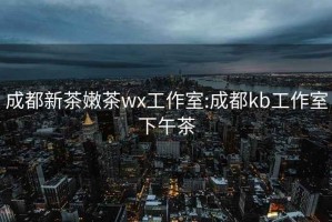 成都新茶嫩茶wx工作室:成都kb工作室下午茶