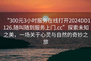 “300元3小时服务在线打开2024DD1126.随叫随到服务上门.cc”探索未知之美，一场关于心灵与自然的奇妙之旅