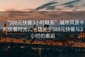 “588元快餐3小时联系”城市风景中的快餐时光，一场关于588元快餐与3小时的邂逅