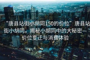 “唐县站街小胡同150的价位”唐县站街小胡同，揭秘小胡同中的大秘密—价位变迁与消费体验