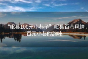 “岷县100元小巷子”岷县百巷风情，百元小巷的韵味