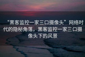 “黑客监控一家三口摄像头”网络时代的隐秘角落，黑客监控一家三口摄像头下的风景