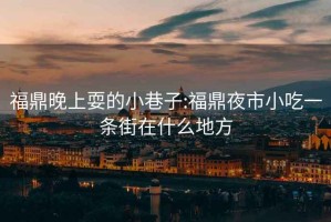 福鼎晚上耍的小巷子:福鼎夜市小吃一条街在什么地方