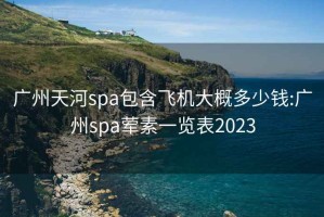 广州天河spa包含飞机大概多少钱:广州spa荤素一览表2023