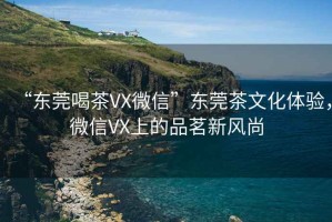 “东莞喝茶VX微信”东莞茶文化体验，微信VX上的品茗新风尚