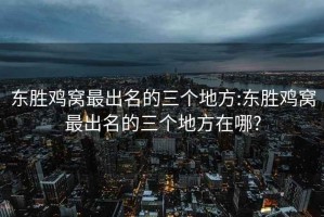 东胜鸡窝最出名的三个地方:东胜鸡窝最出名的三个地方在哪?