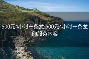 500元4小时一条龙:500元4小时一条龙的服务内容