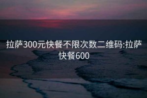 拉萨300元快餐不限次数二维码:拉萨快餐600