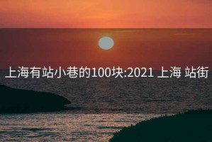 上海有站小巷的100块:2021 上海 站街