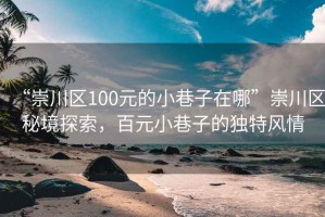 “崇川区100元的小巷子在哪”崇川区秘境探索，百元小巷子的独特风情