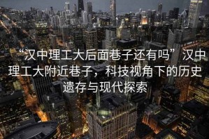 “汉中理工大后面巷子还有吗”汉中理工大附近巷子，科技视角下的历史遗存与现代探索