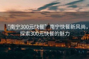 “南宁300元快餐”南宁快餐新风尚，探索300元快餐的魅力