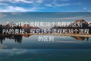 “spa18个流程和38个流程的区别”SPA的奥秘，探究18个流程和38个流程的区别