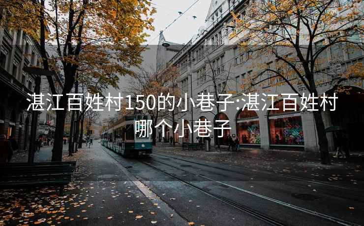 湛江百姓村150的小巷子:湛江百姓村哪个小巷子