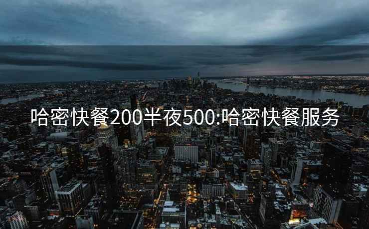 哈密快餐200半夜500:哈密快餐服务