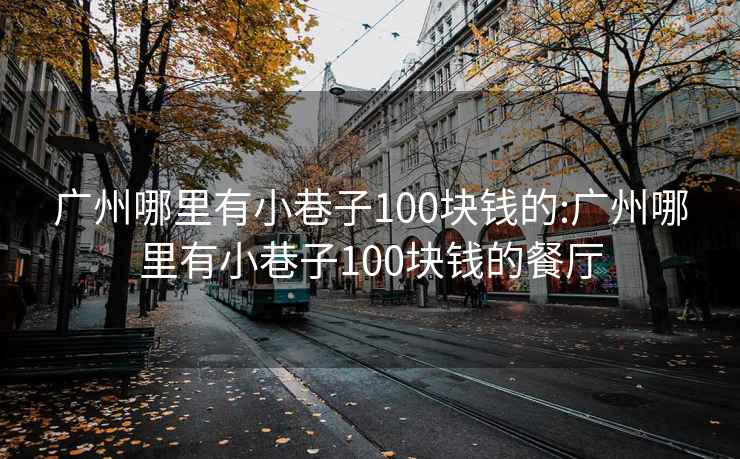 广州哪里有小巷子100块钱的:广州哪里有小巷子100块钱的餐厅