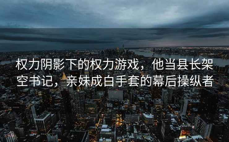 权力阴影下的权力游戏，他当县长架空书记，亲妹成白手套的幕后操纵者