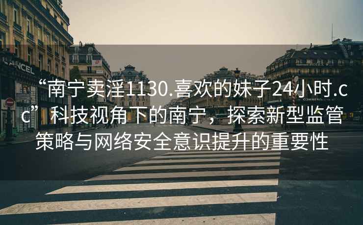 “南宁卖淫1130.喜欢的妹子24小时.cc”科技视角下的南宁，探索新型监管策略与网络安全意识提升的重要性