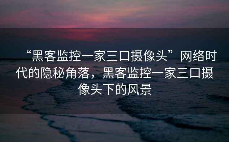 “黑客监控一家三口摄像头”网络时代的隐秘角落，黑客监控一家三口摄像头下的风景