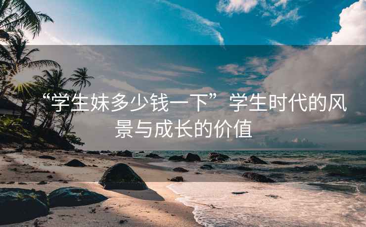 “学生妹多少钱一下”学生时代的风景与成长的价值