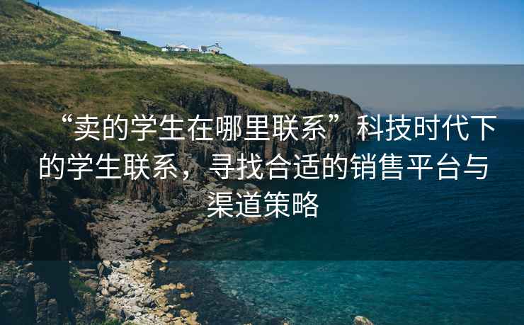 “卖的学生在哪里联系”科技时代下的学生联系，寻找合适的销售平台与渠道策略