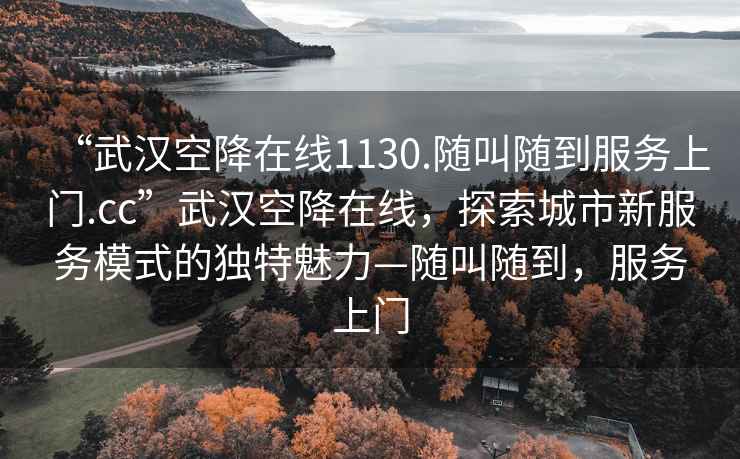 “武汉空降在线1130.随叫随到服务上门.cc”武汉空降在线，探索城市新服务模式的独特魅力—随叫随到，服务上门