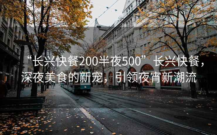 “长兴快餐200半夜500”长兴快餐，深夜美食的新宠，引领夜宵新潮流