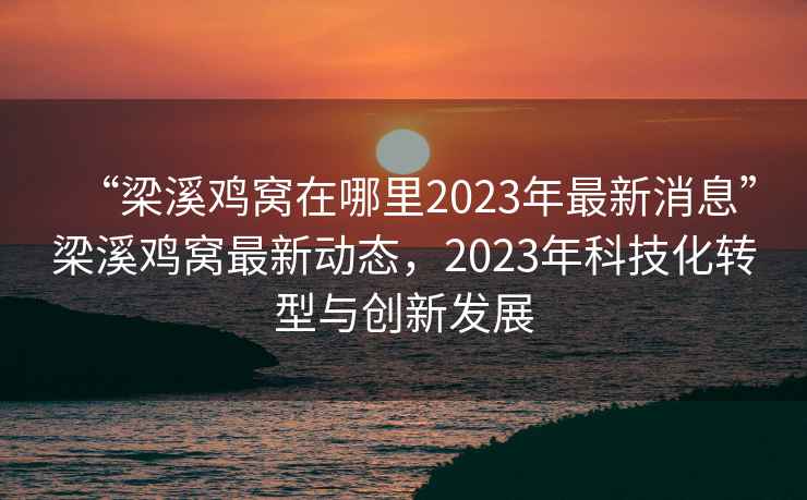 “梁溪鸡窝在哪里2023年最新消息”梁溪鸡窝最新动态，2023年科技化转型与创新发展